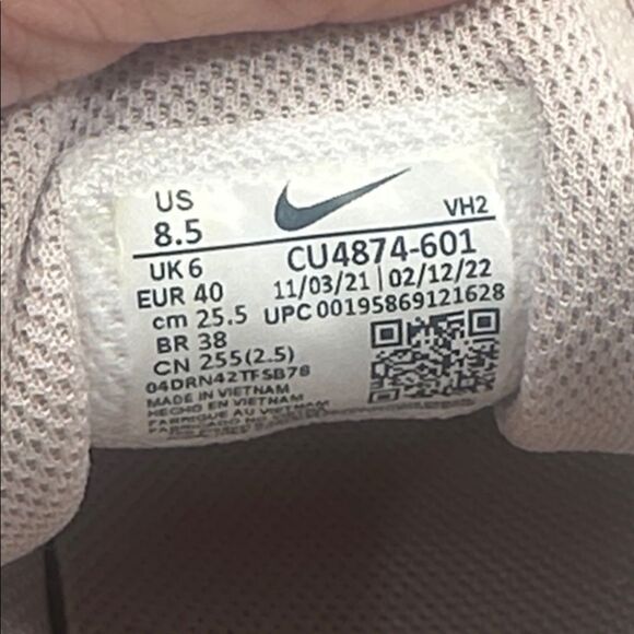 NIKE RYZ 365 II Barely Rose Sneaker Shoes CU4874-601 Women's 8.5 - Picture 7 of 9